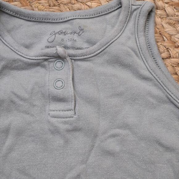 Goumi Baby Romper 6-12m Sleeveless Button Romper Boys‎ and Girls Summer Beach - Picture 3 of 7